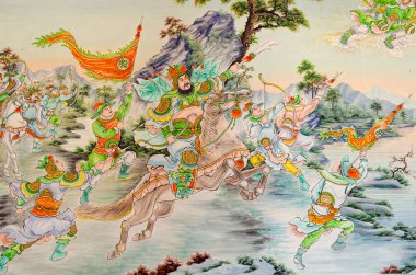 Guan Yu heykel deva boya güzel sanatlar kapı.