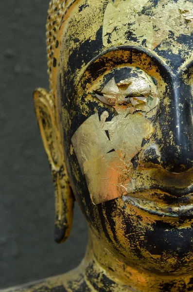 Buddha's face close up focus on eye. — Stock Photo, Image