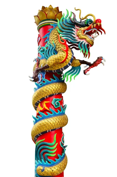 Kinesisk stil drake staty. — Stockfoto