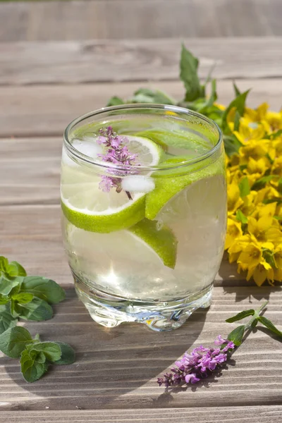 Coquetel com flores — Fotografia de Stock