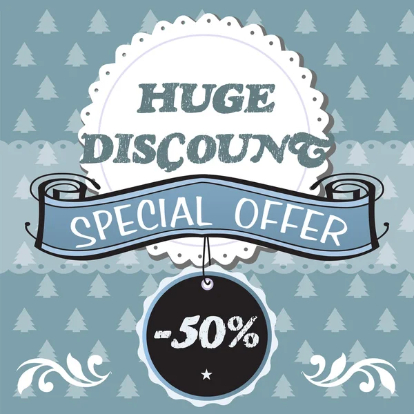 Huge discount theme — Stock Vector