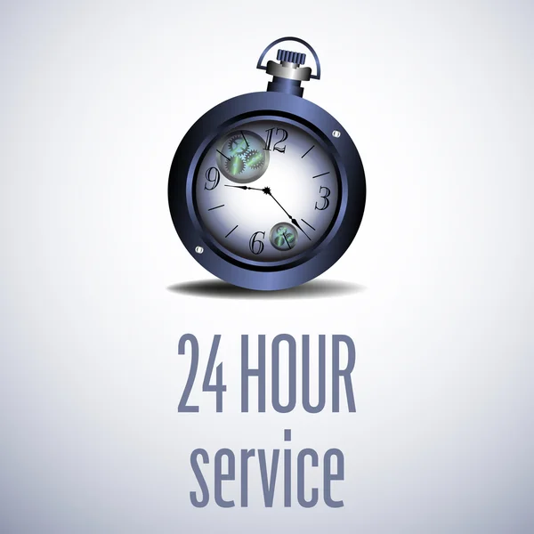 Twenty four hour service — Stock Vector