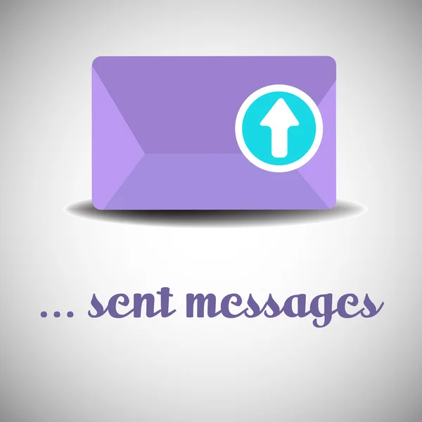 Відправлені повідомлення конверт — стоковий вектор