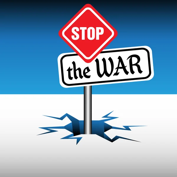 Stop the war sign — Stock Vector