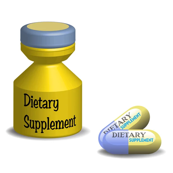 Dietary supplement pills — Stock Vector