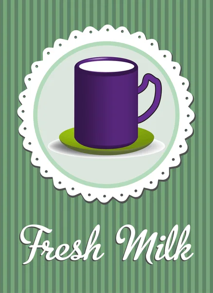 Tasse au lait frais — Image vectorielle