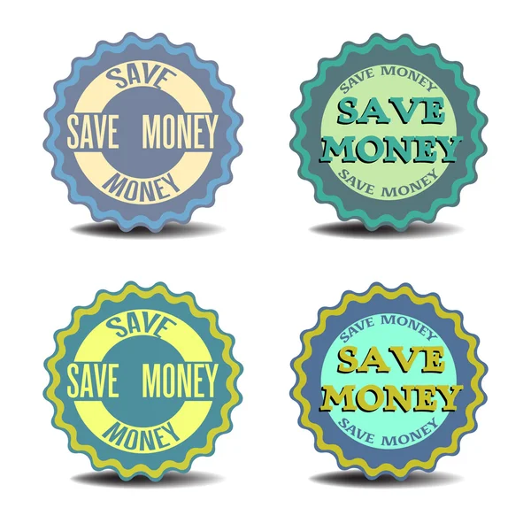 Save money tags — Stock Vector