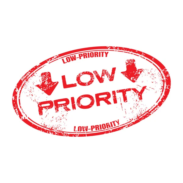 Low priority rubber stamp — Stock Vector