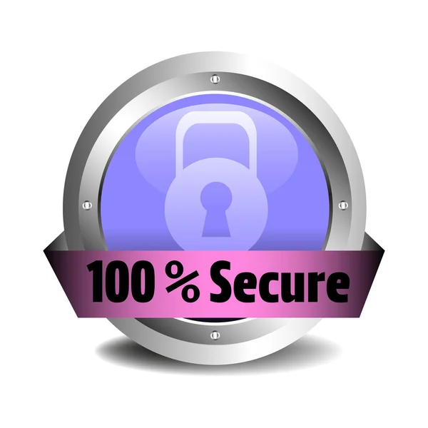 Hundred percent secure — Stock Vector