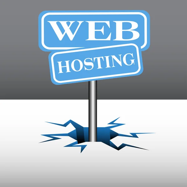 Web hosting skylten — Stock vektor