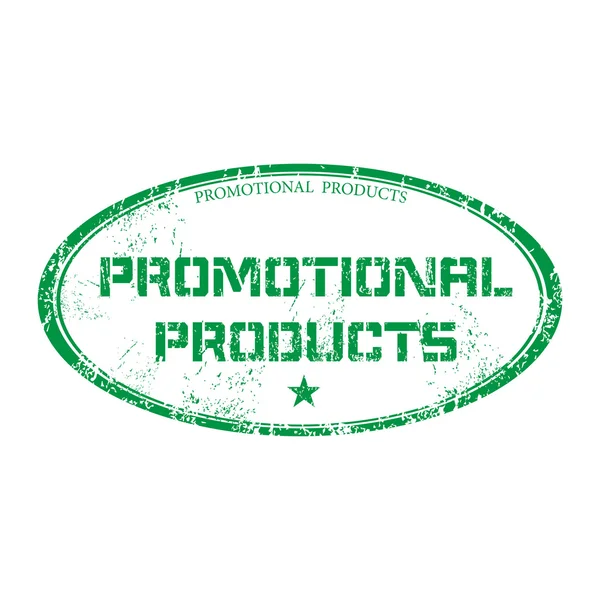 Productos promocionales sello de goma — Vector de stock