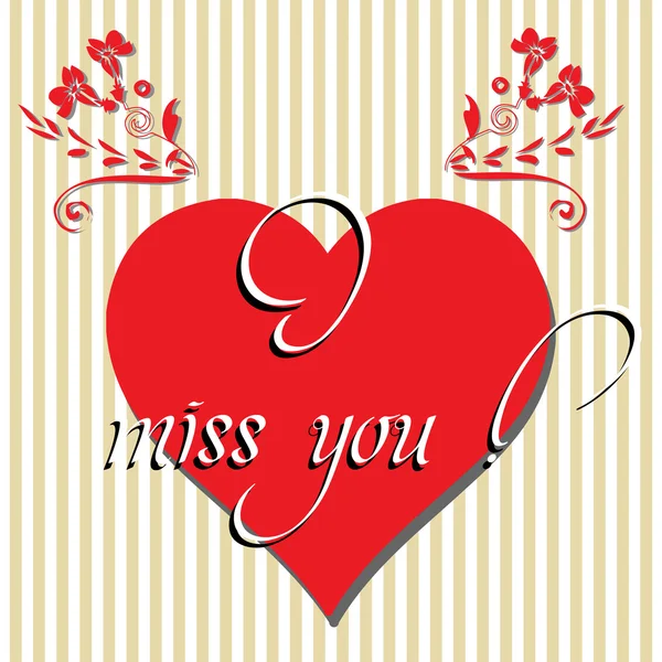 I miss you — Stock Vector