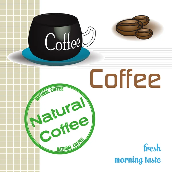 Mise en page café naturel — Image vectorielle