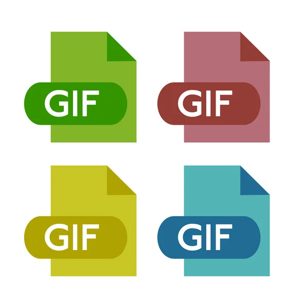 Conjunto de cuatro iconos GIF — Vector de stock