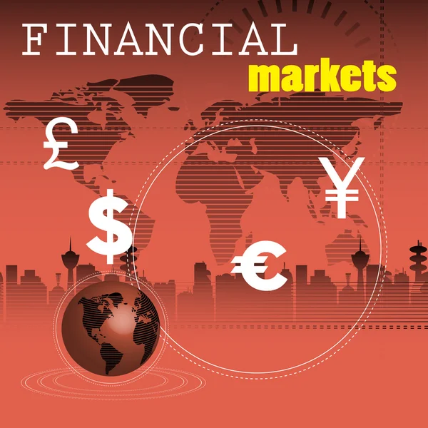 Концепція фінансових ринків — стоковий вектор
