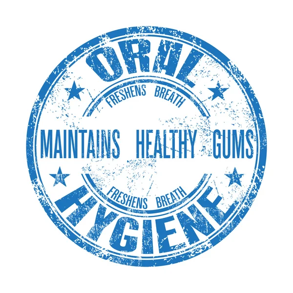 Selo de borracha de higiene oral —  Vetores de Stock