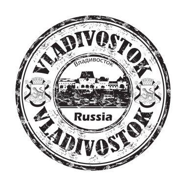Vladivostok grunge lastik damgası