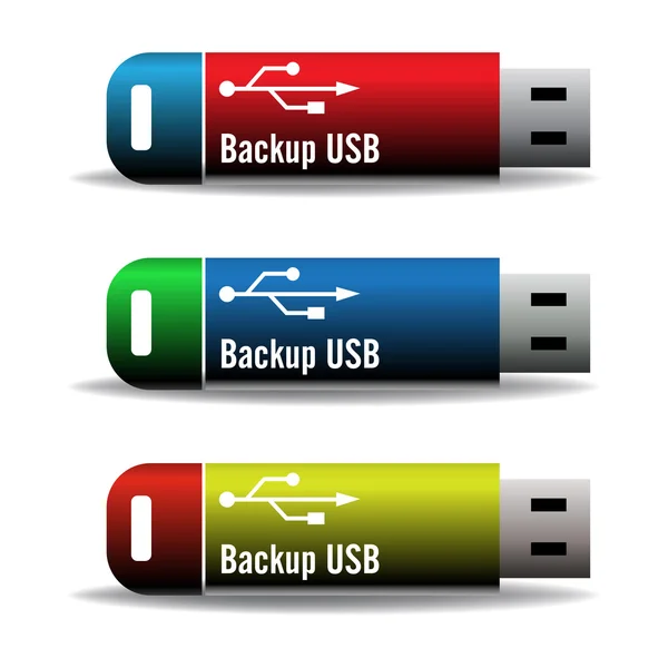 Backup Usb — Vetor de Stock