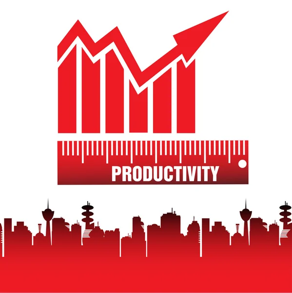 Grafico di produttività — Vettoriale Stock