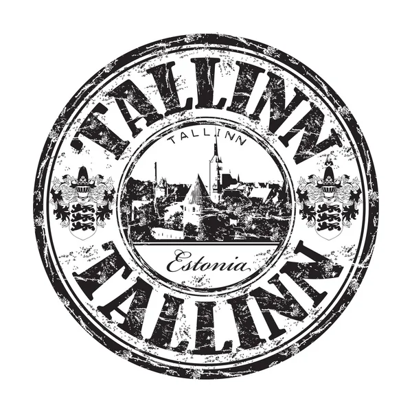 Sello de goma grunge Tallinn — Vector de stock