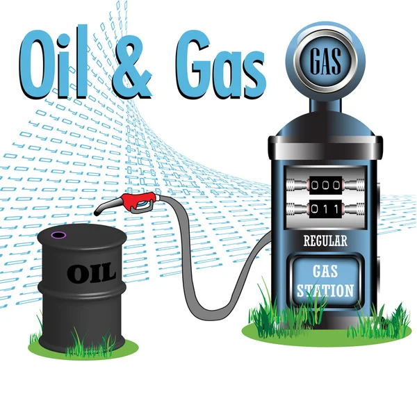 Petróleo y gas — Vector de stock