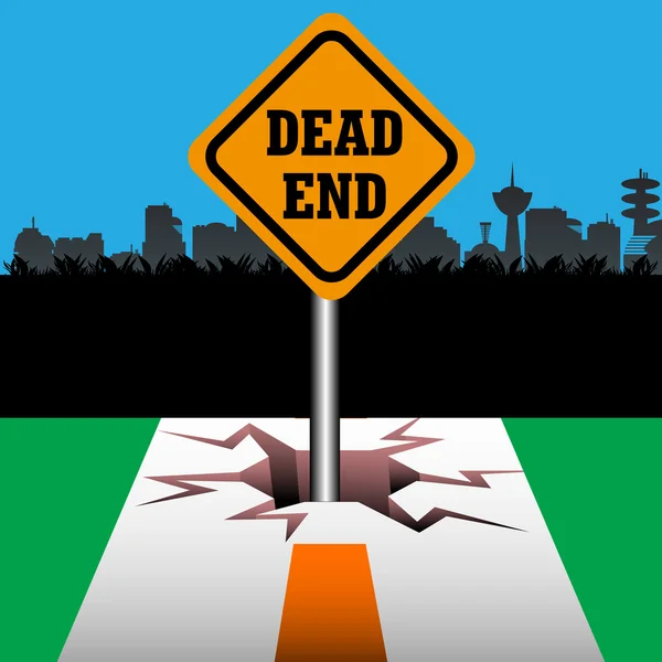 Dead end signpost — Stock Vector