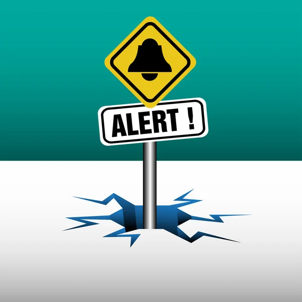 Alert signpost — Stock Vector