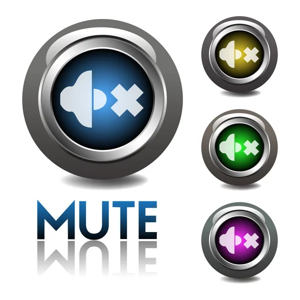 Mute buttons — Stock Vector