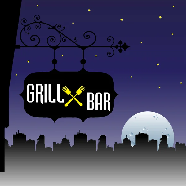 Grill und Bar — Stockvektor