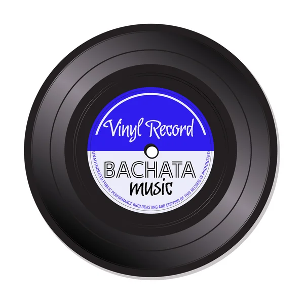 Bachata music vinyl record — Stock Vector