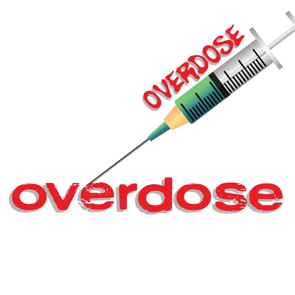 Overdose — Stock Vector