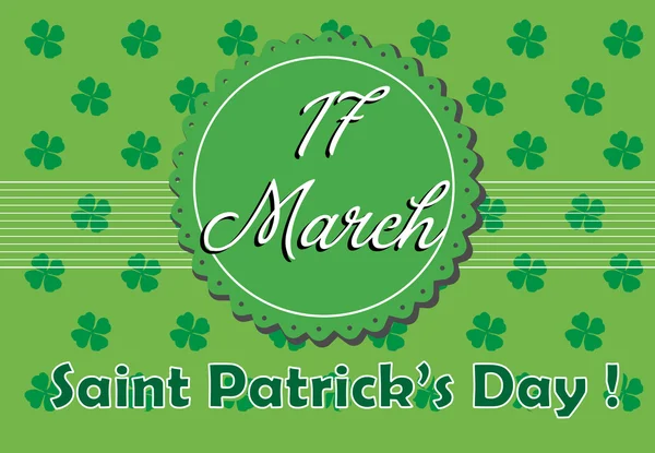 Carte postale Saint Patrick — Image vectorielle