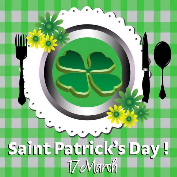 Saint Patrick meal — Stock Vector