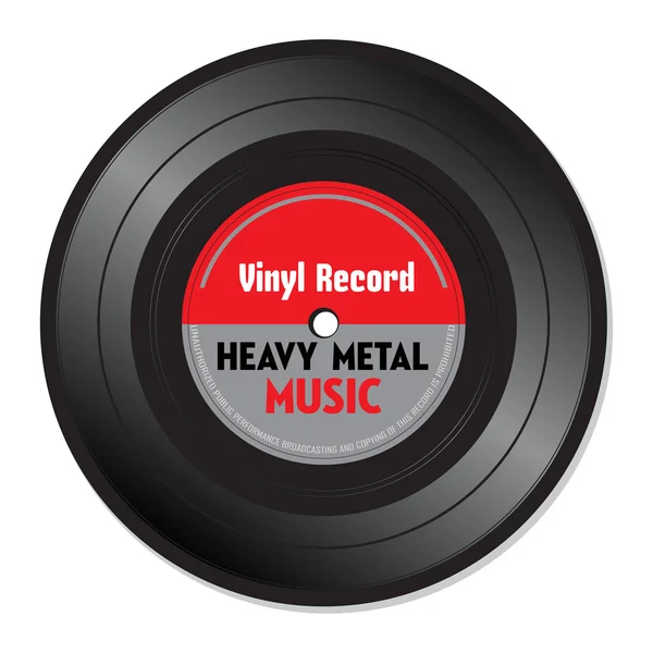 Heavy metal vinyl record — Stock Vector
