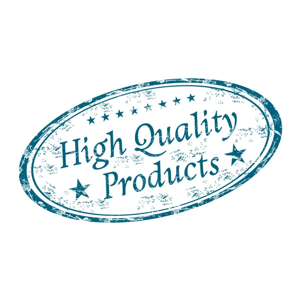 Produtos de alta qualidade selo de borracha — Vetor de Stock