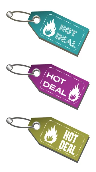 Hot deal tags — Stock Vector