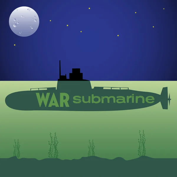 War submarine — Stock Vector