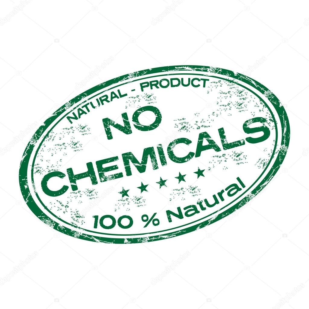 No chemicals grunge rubber stamp