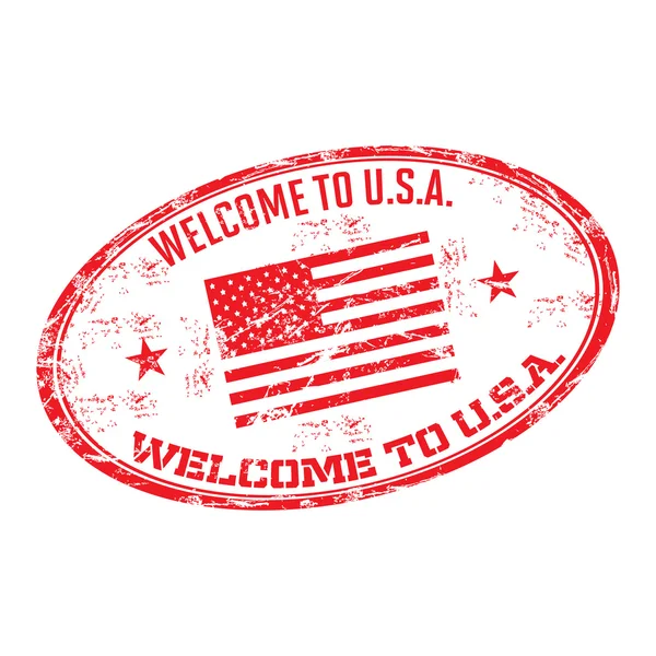 Καλώς ήρθατε στην ΗΠΑ — Διανυσματικό Αρχείο