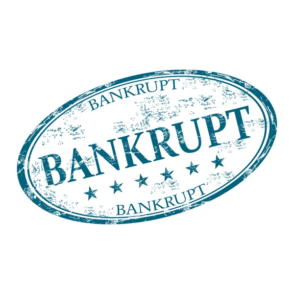 Bankrupt grunge rubber stamp — Stock Vector