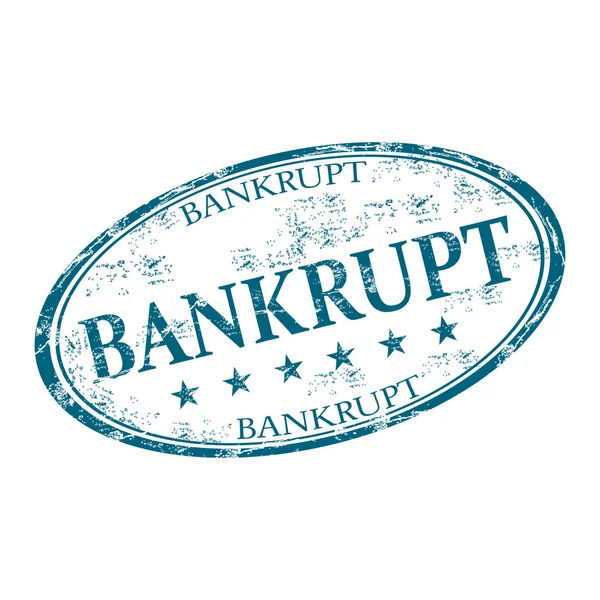 Bankrupt grunge-stempel – stockvektor