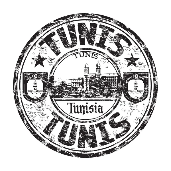 Tunis grunge Rubberstempel — Stockvector