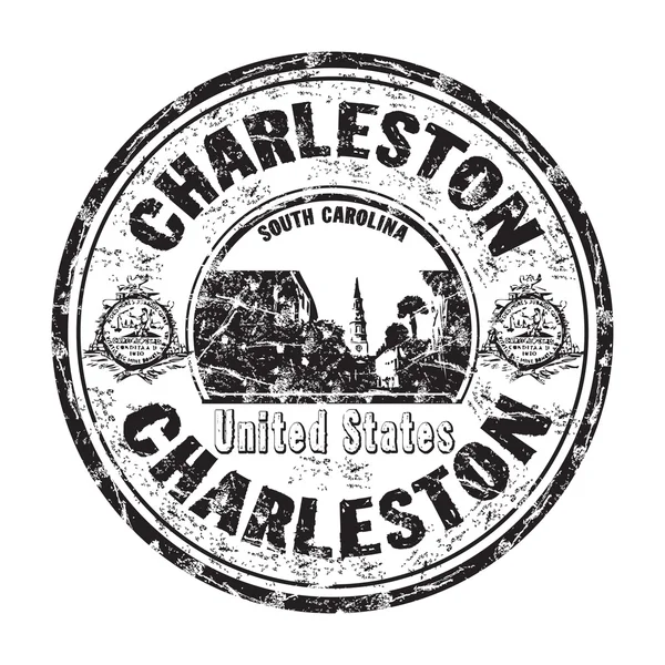 Charleston grunge rubber stamp — Stock Vector