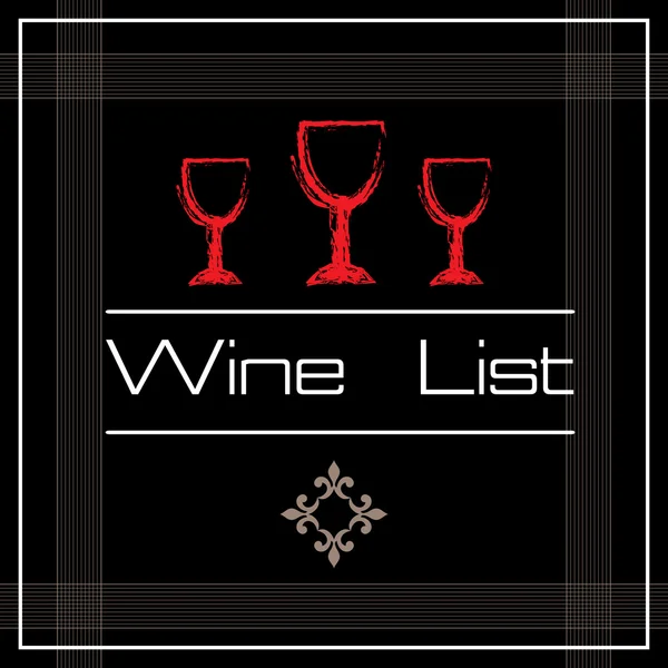 Wine list — Stock Vector