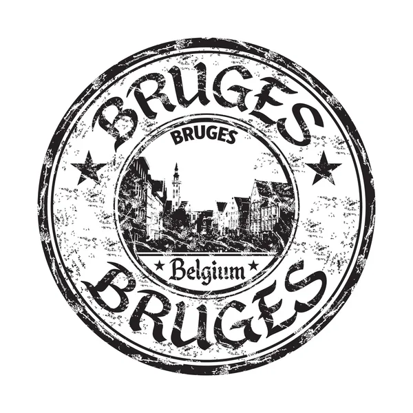 Bruges grunge gumibélyegző Jogdíjmentes Stock Illusztrációk