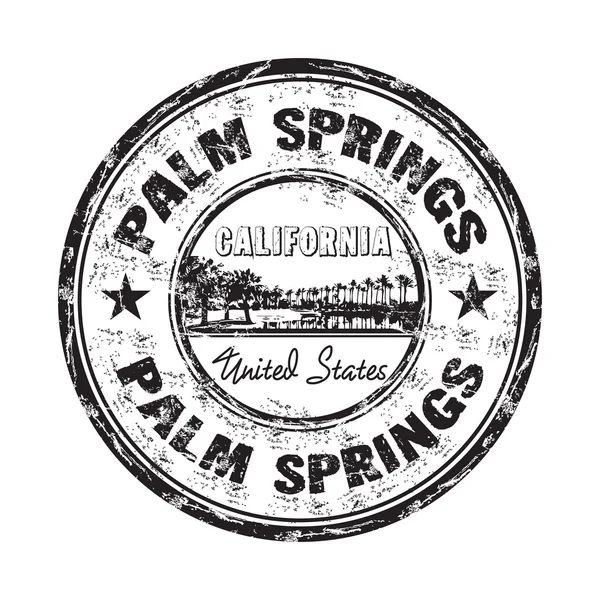 Palm Springs francobollo di gomma grunge Grafiche Vettoriali