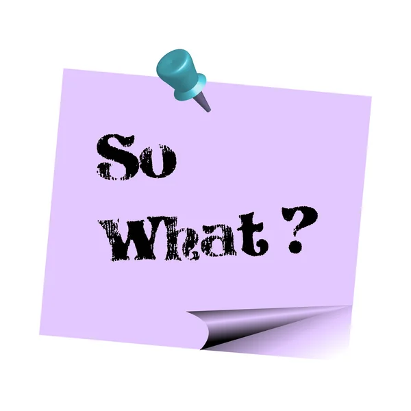 So what note — Stock Vector