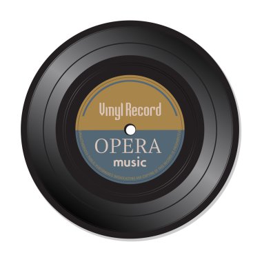 Opera music vinyl record clipart