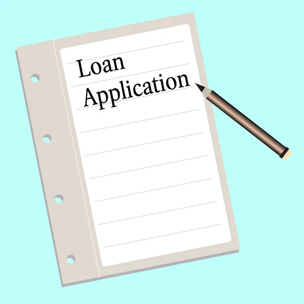 Aanvraag voor een lening — Stockvector