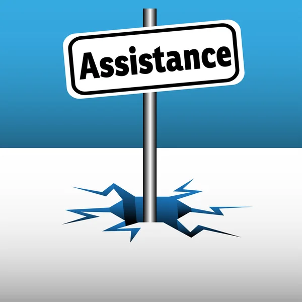 Assistance plate — Stock Vector